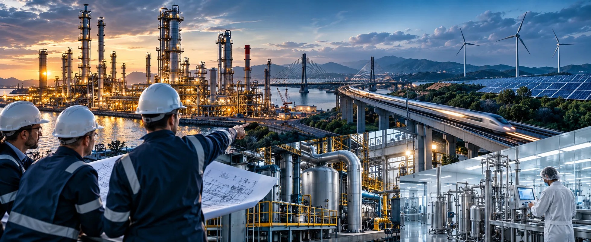 Panoramica dei settori industriali, energetici e infrastrutturali supportati da IMS